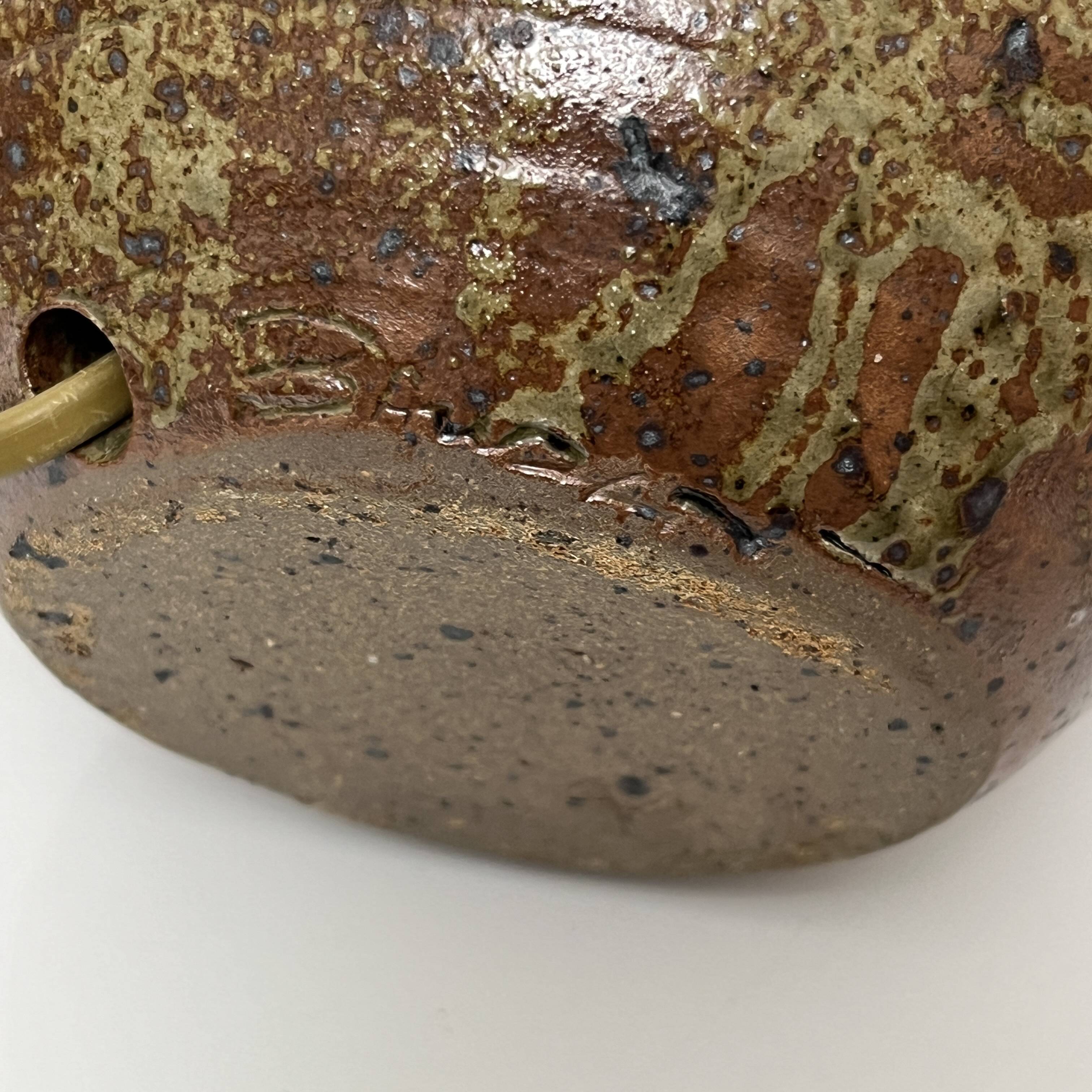 Guy Baudat pyrite stoneware lamp in the La Borne Julia style