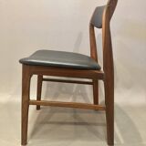 Set of 4 "Scandinavian design" chairs 1950