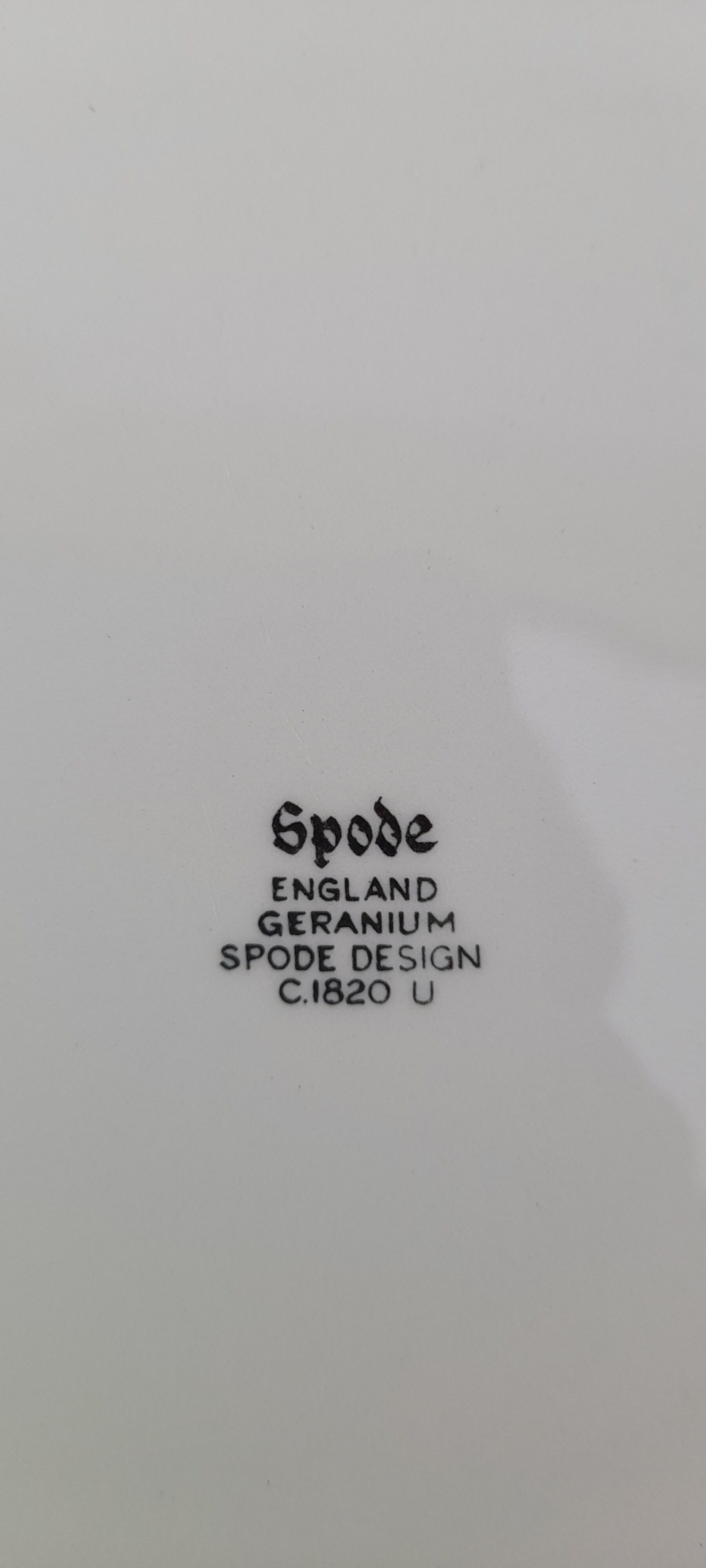 Pie dish Spode England Geranium diam 29 cm