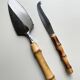 Serving cutlery with bamboo handles