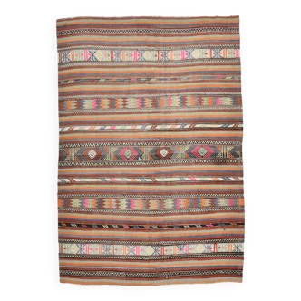 Tapis Kilim vintage turc en laine