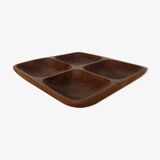 Scandinavian teak catchall tray