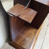 Art Deco dresser, solid walnut, veneer, 3 drawers, mirror.