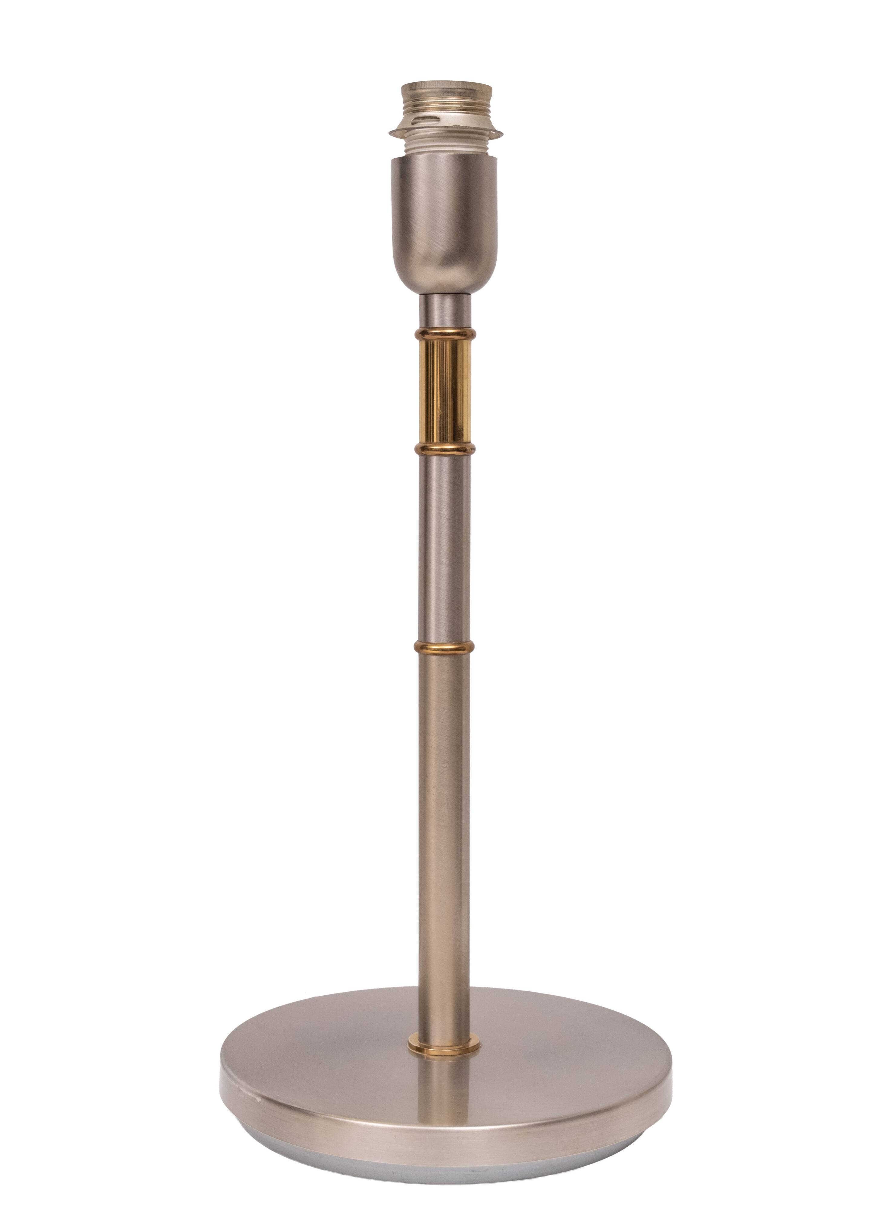 Two Tone Brass Aluminum table lamps 1980s Germany