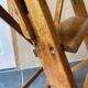 Vintage 1940s folding wooden painter's workshop stepladder with 4 steps