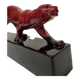 French Ceramic Art Deco Statue Of A Panther 1930s