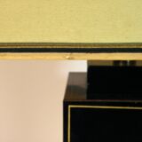Lampe pagode noir et or 1970