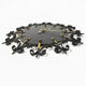 Metal wall clock, silvos, czechoslovakia, 1970s