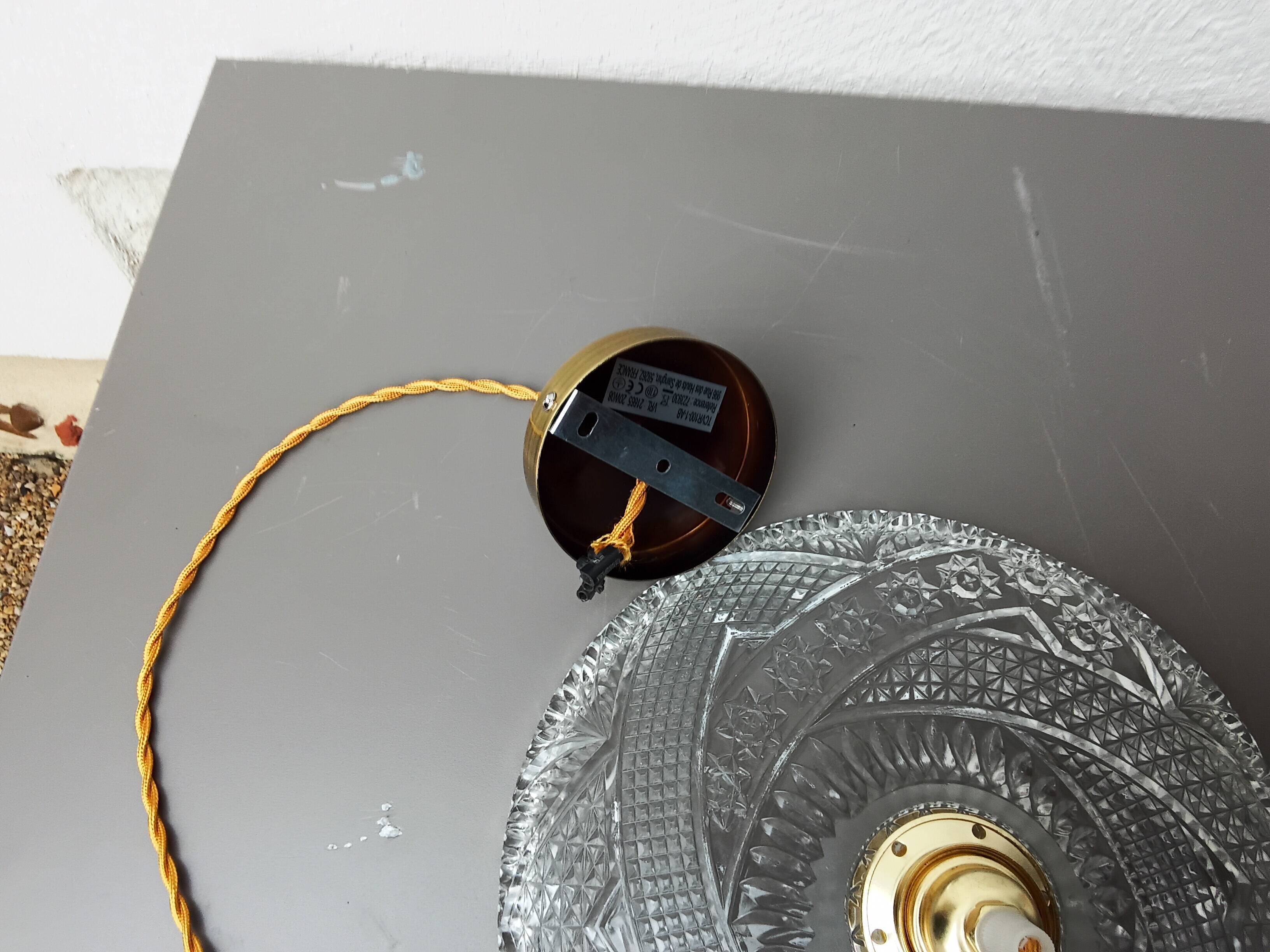 Vintage glass pendant light