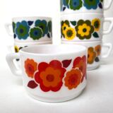 Vintage lotus arcopal coffee cups
