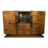 Sideboard in a row, Art Deco period, in walnut.