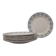 Set of 7 iron earth flat plates u&c sarreguemines and digoin