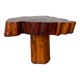 Table basse brutaliste en bois massif