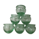 6 vintage glass jam jars