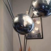 Lily of the valley floor lamp with 5 branches, vintage Italian design.
