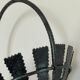 Brutalist wrought iron basket from the 1960s.
