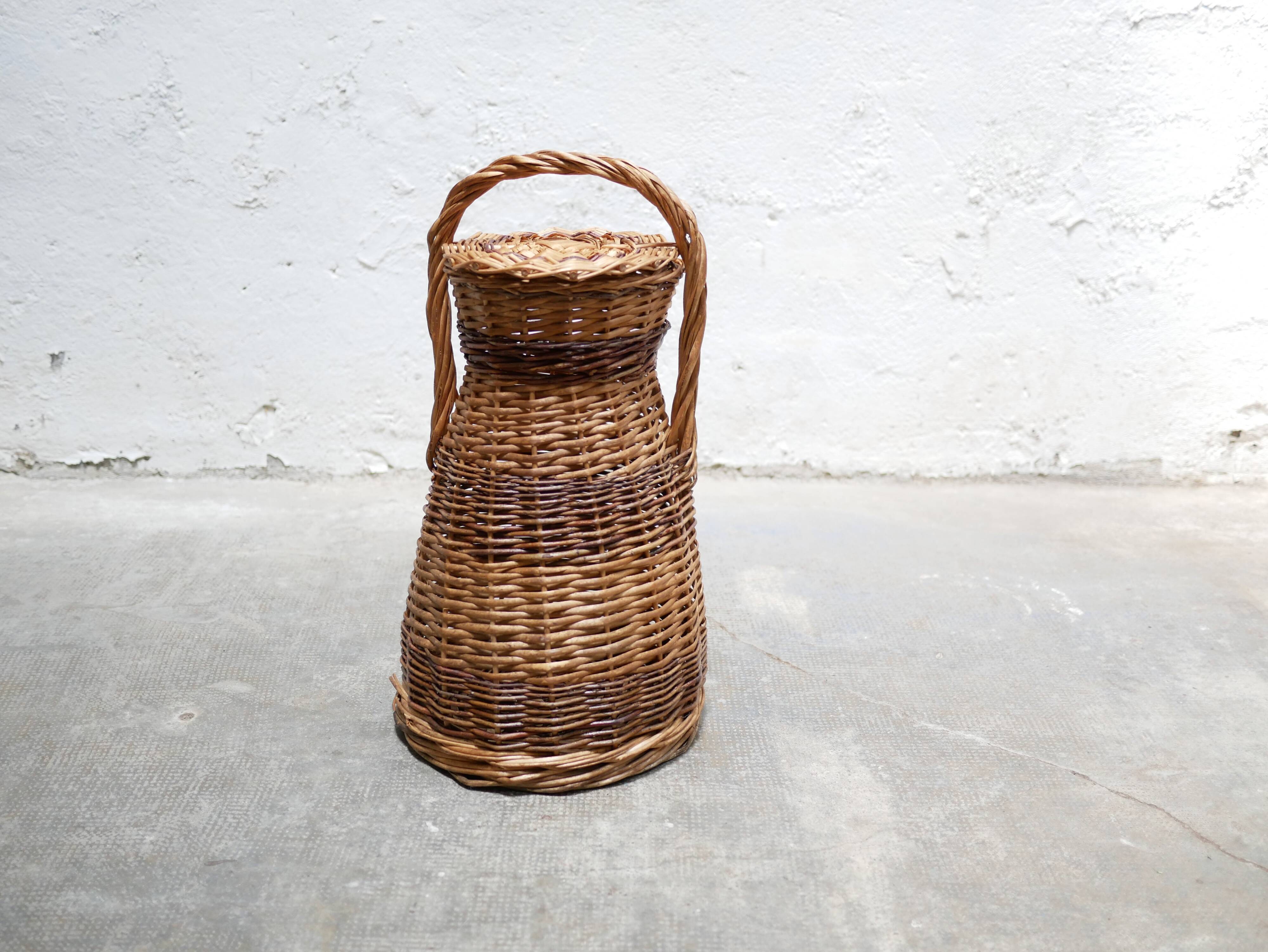 Vintage wicker and rattan basket