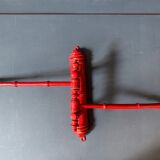 Antique wooden wall towel holder turned nineteenth