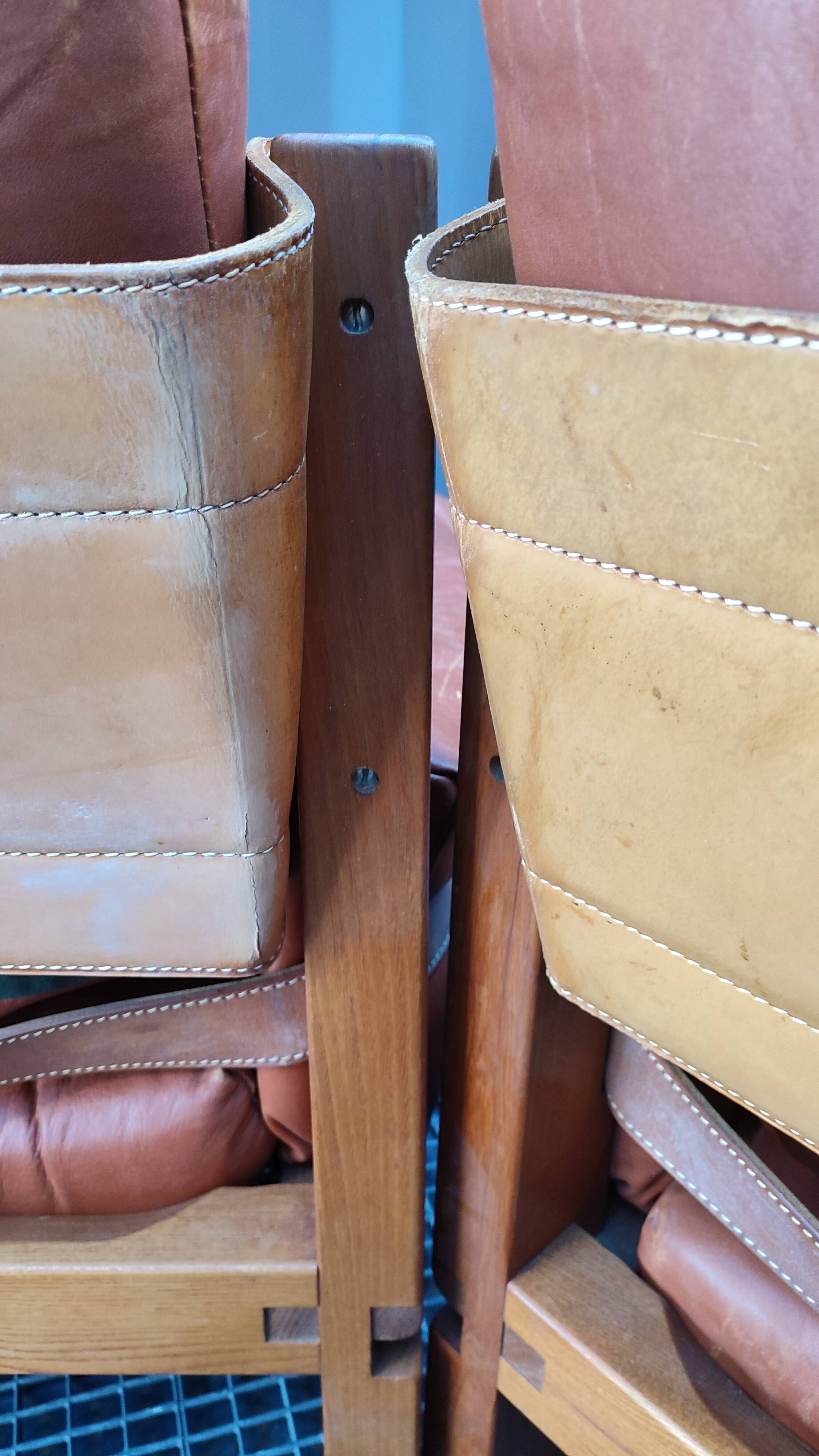 Pair of S15 Pierre Chapo armchairs