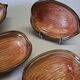 Very nice fruit service in the shape of walnut shells in very good condition.