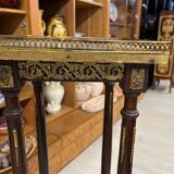 Sellette en bois et laiton