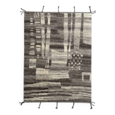 Handknotted Moroccan Azilal Style Rug. 100% Wool. Modern Beni Ourain Carpet