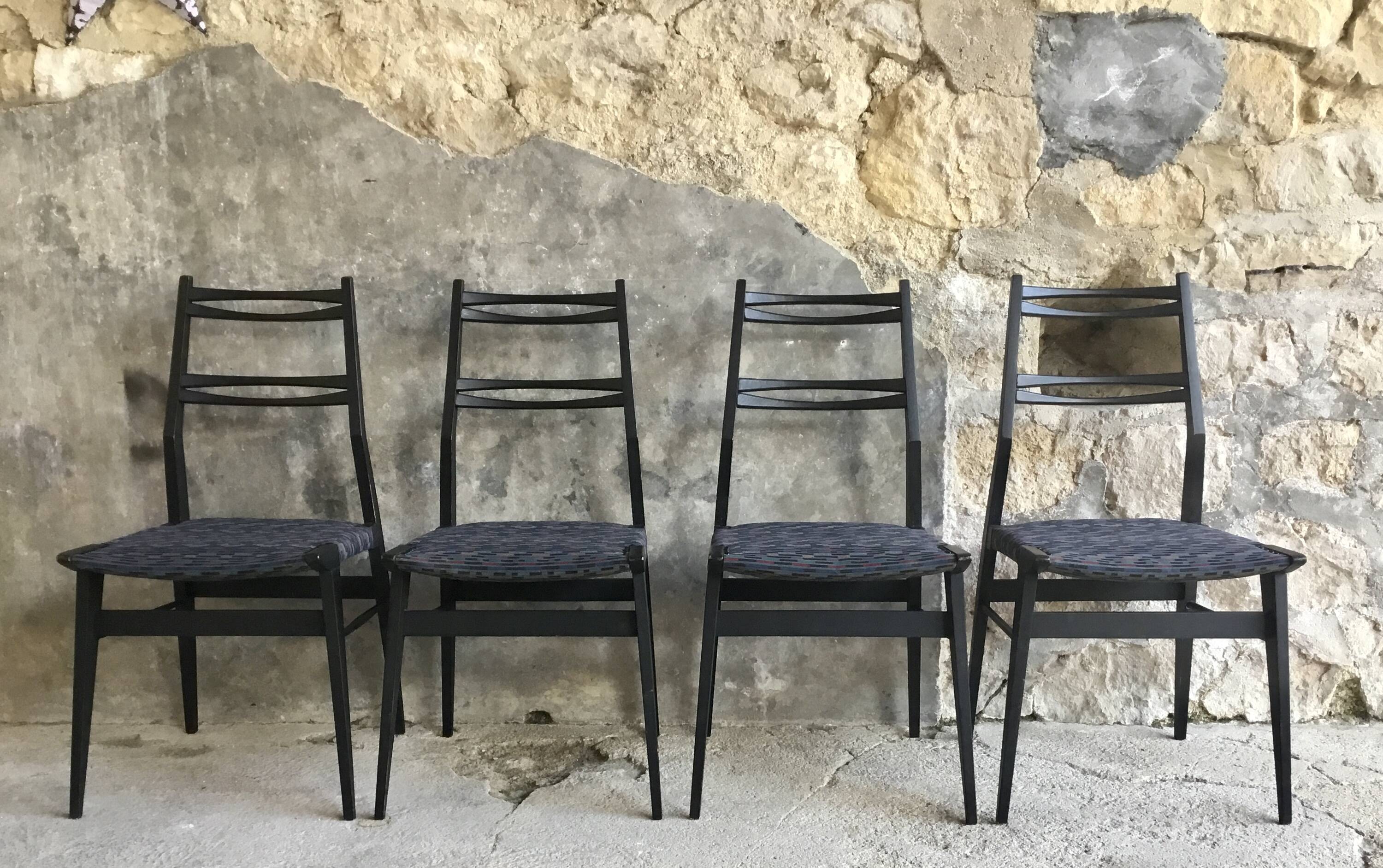 Set of 4 chairs by Alfred Hendrickx for Belform - design 1950
