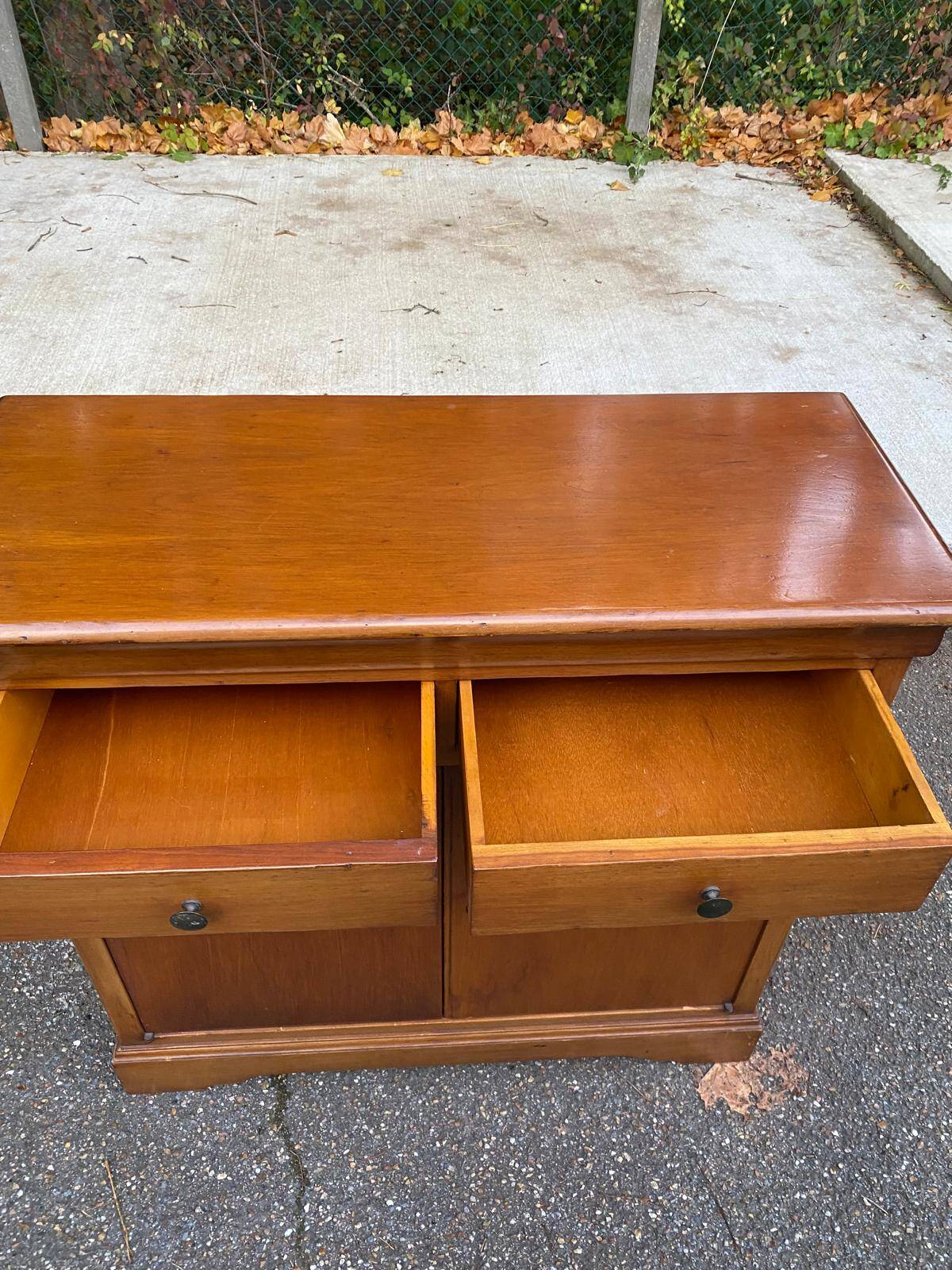 20th century solid oak satin wood sideboard