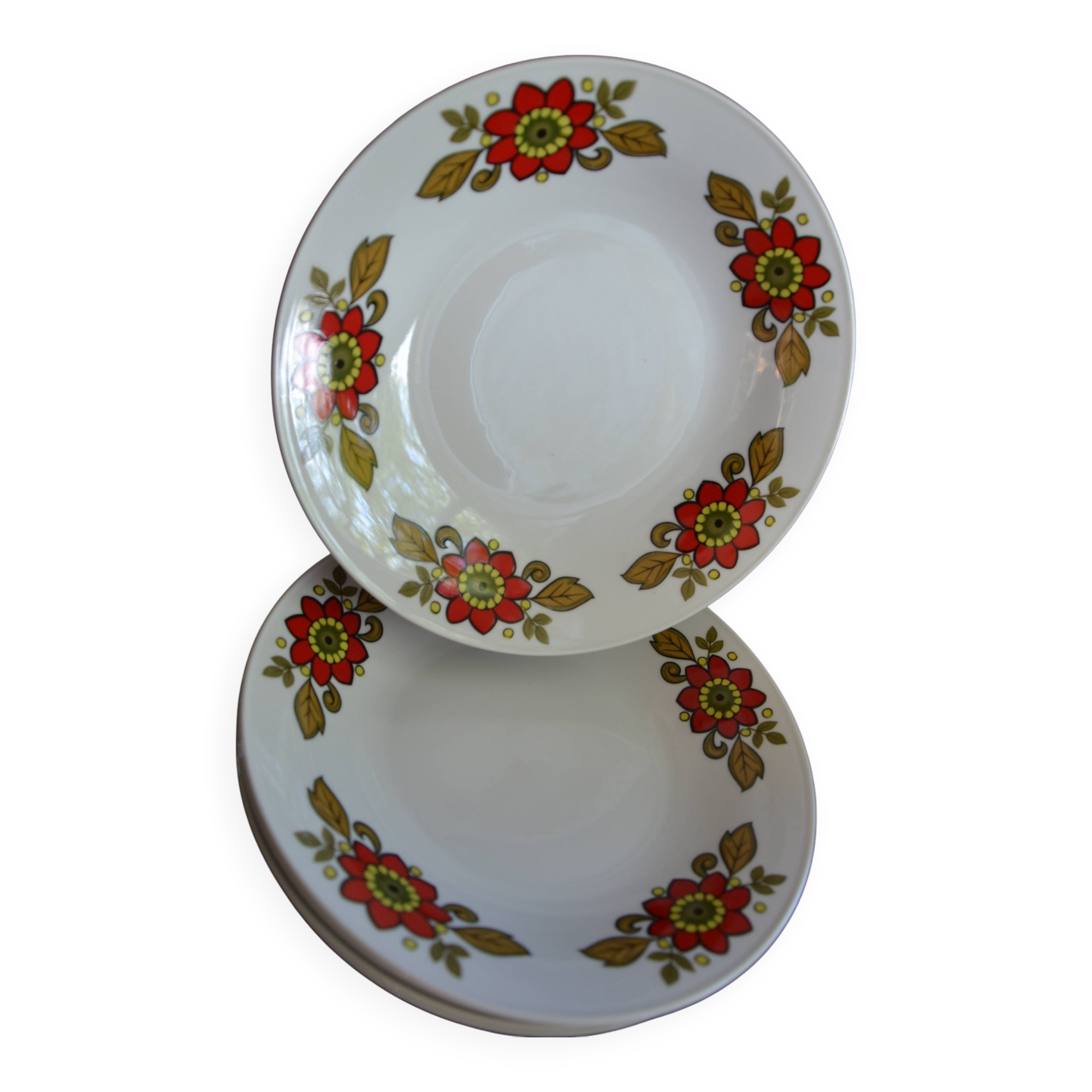 6 Bavaria W Germany floral deep plates