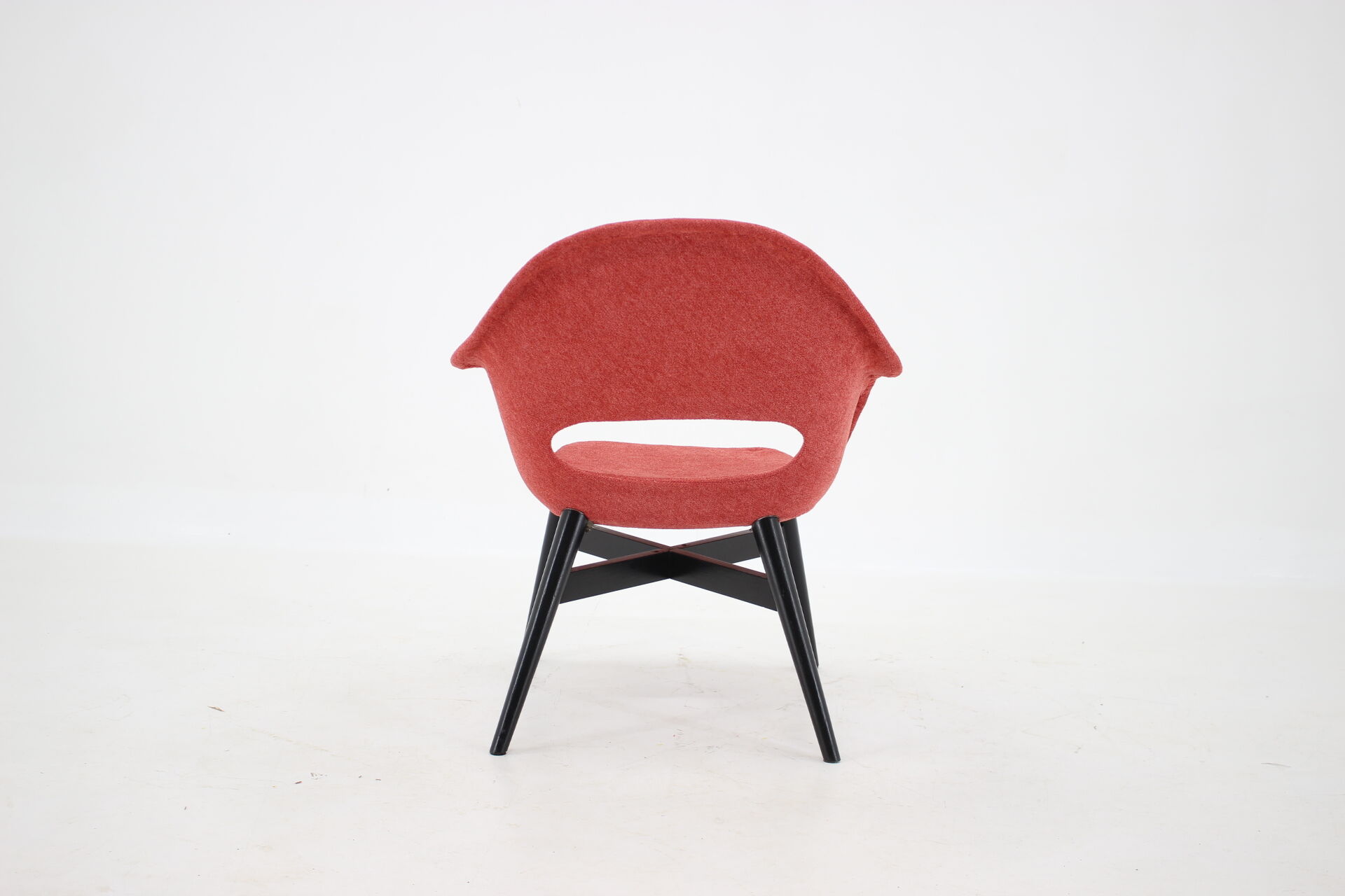 1960s Miroslav Navratil Fiberglass Shell Lounge Chair, Czechoslovakia