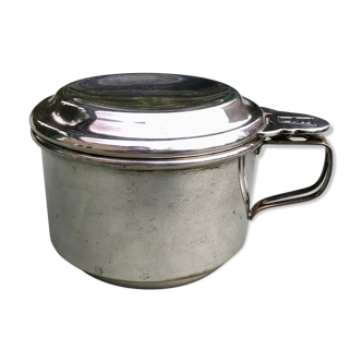 Individual silver metal coffee filter