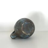 Blue ceramic pitcher Les 2 Potiers (Michelle and Jacques SERRES)
