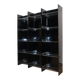 Vintage Space Age bookshelf in black and clear plexiglass – 1970