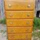Ancient Commodity 5 Wood Drawers - Vintage 70s Alu Handles