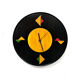 Post modern Memphis style wall clock, Italy 1980s