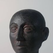 Rare buste en céramique de portrait Wunderkammer