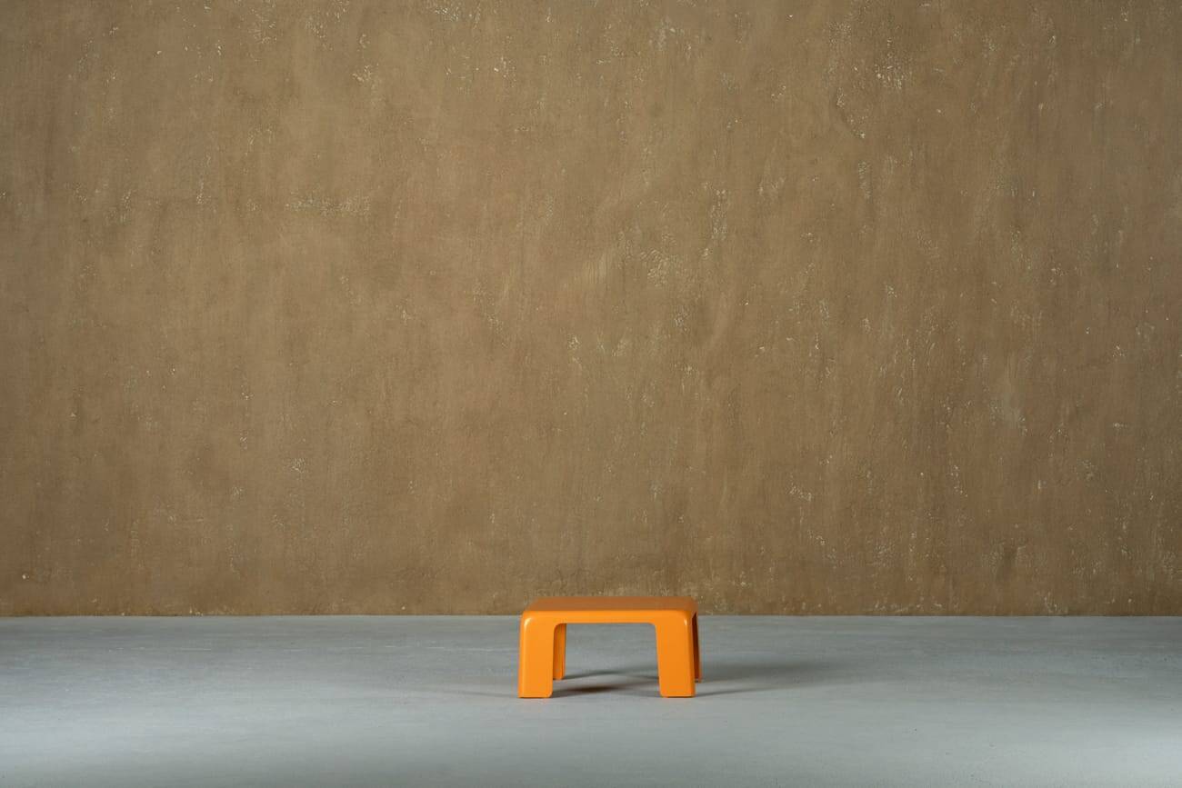 Orange Amanta coffee table by Mario Bellini for B&C Italia, Italy, 1970s