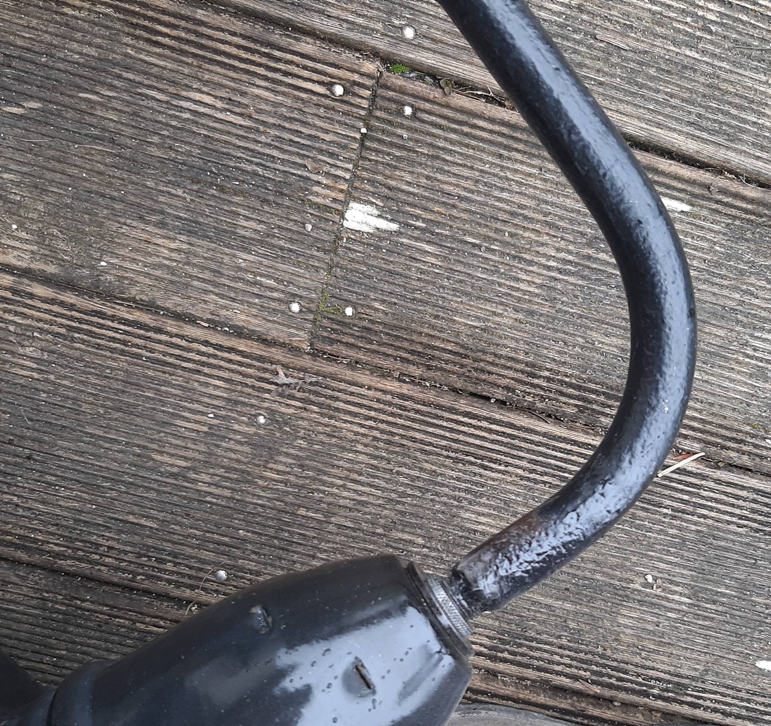 large wrought iron gallows lamp