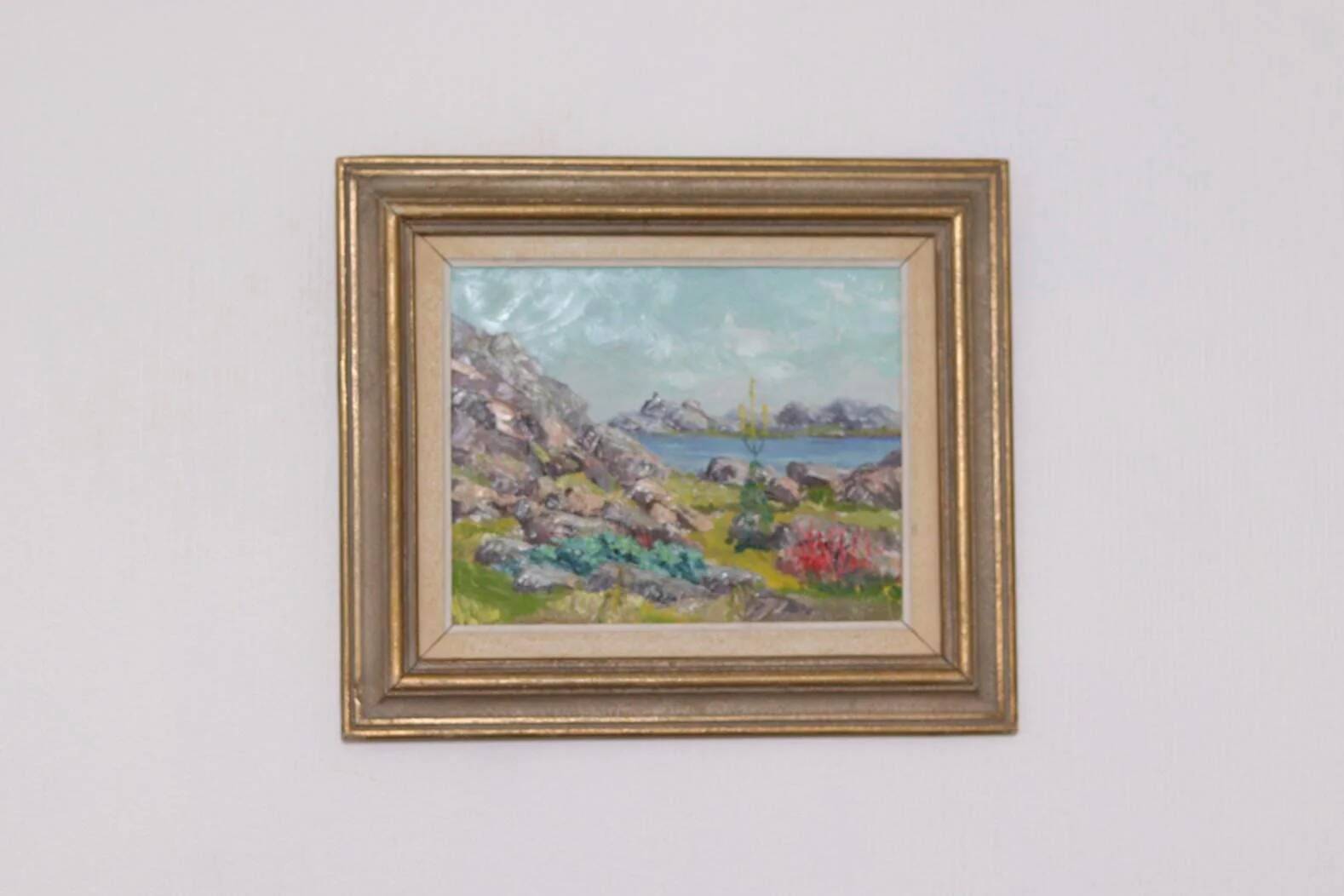 Original Swedish Oil on Panel – “Lakeside” by Gunnar Nilsson