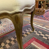 Pair of beige stool Louis XVI style