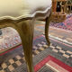 Paire de tabouret beige style Louis XVI