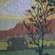 Tapisserie vintage 70's de Françoise Leroux 46x32 cm