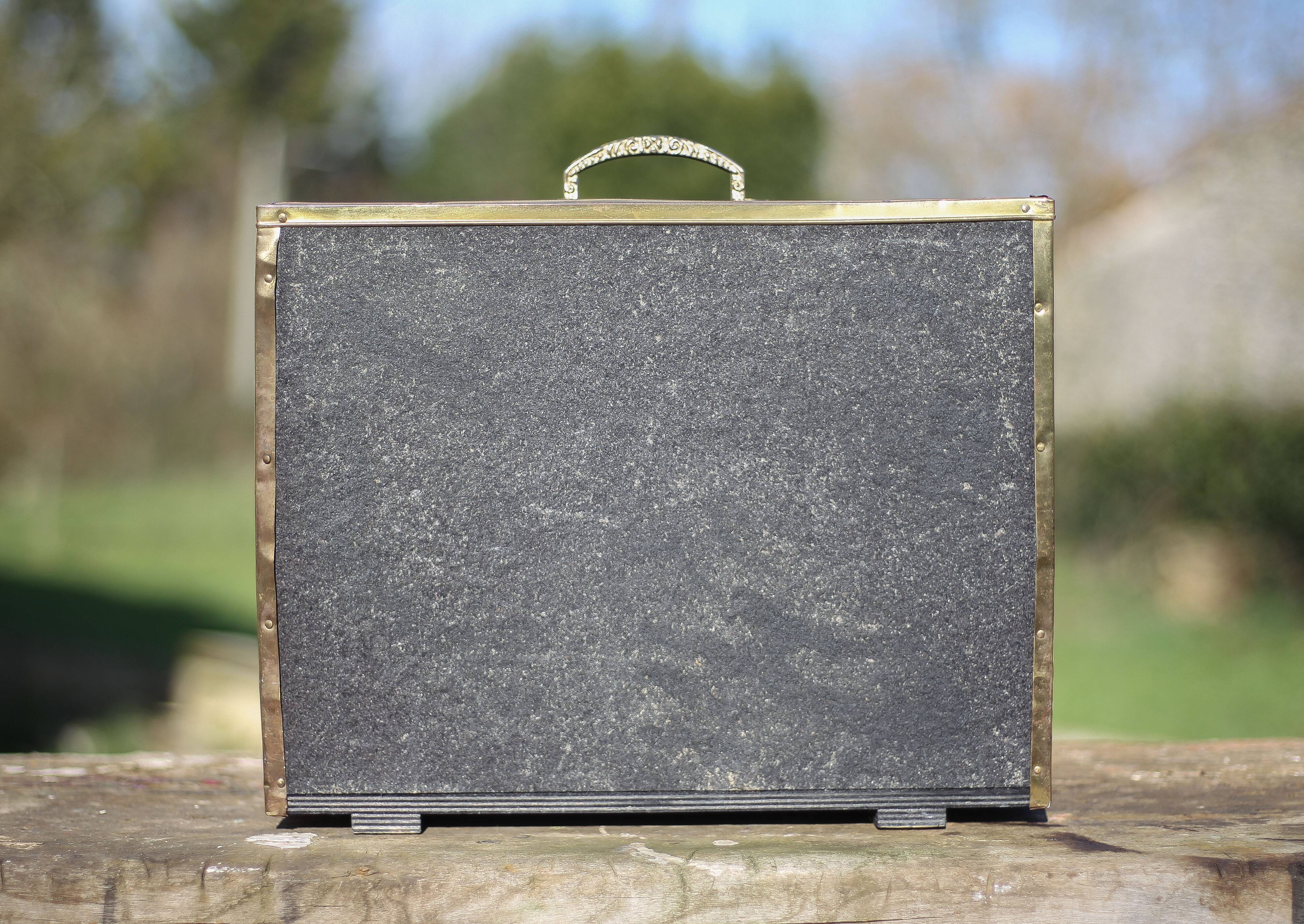 Vintage magazine rack, two-tone woven brass magazine rack, book storage