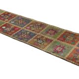 Turkish Anatolian Handmade Vintage Area Kilim Rug 340 cm x 80 cm