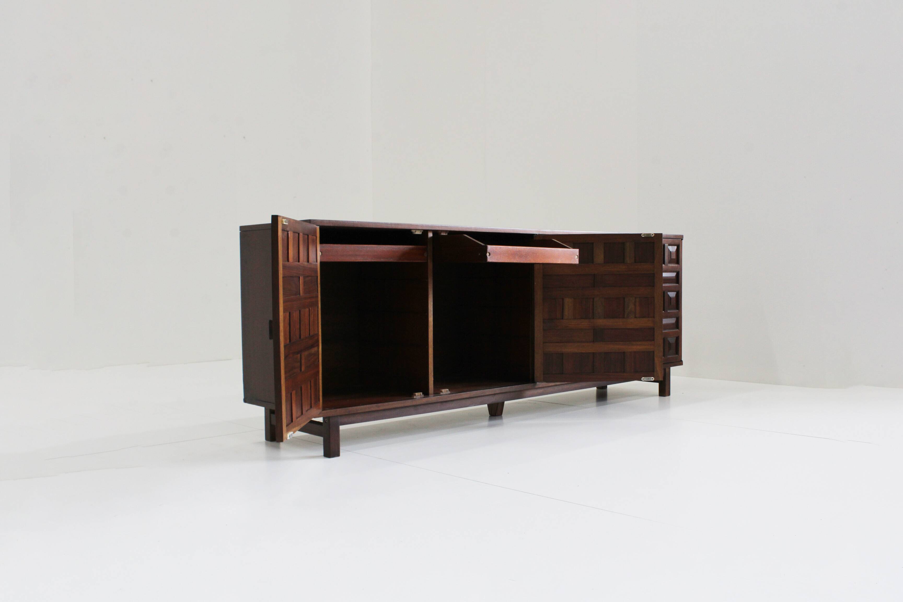 Spanish Brutalist Sideboard Credenza