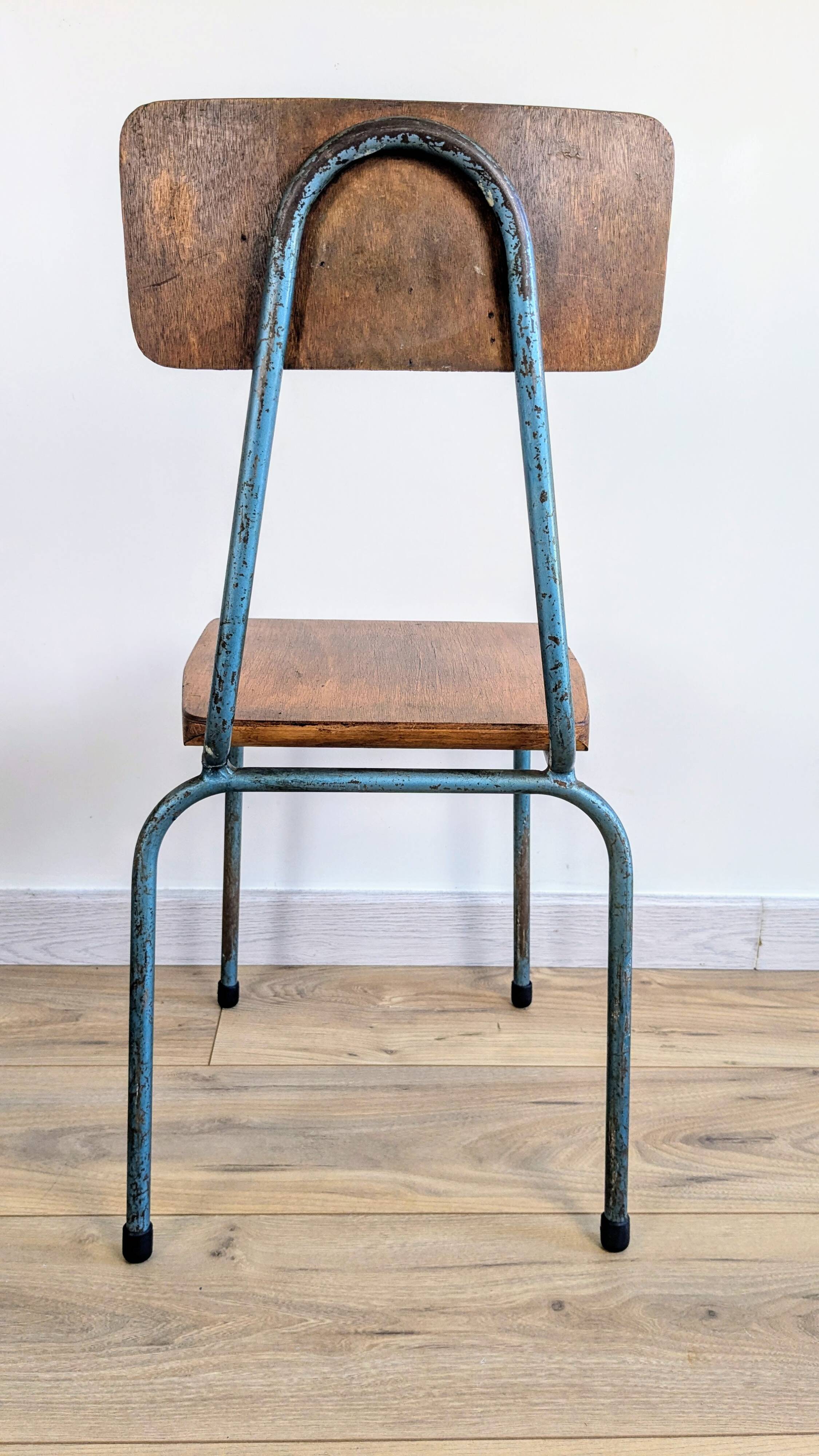 Vintage industrial children's chair