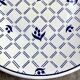 Sarreguemines blue and white earthenware flat plate