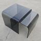 Pair of Waterfall nesting tables in tinted glass attributed to FIAM 1980s.