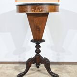 Trumpet Table for Work and Games, Walnut – Late 19th Century
