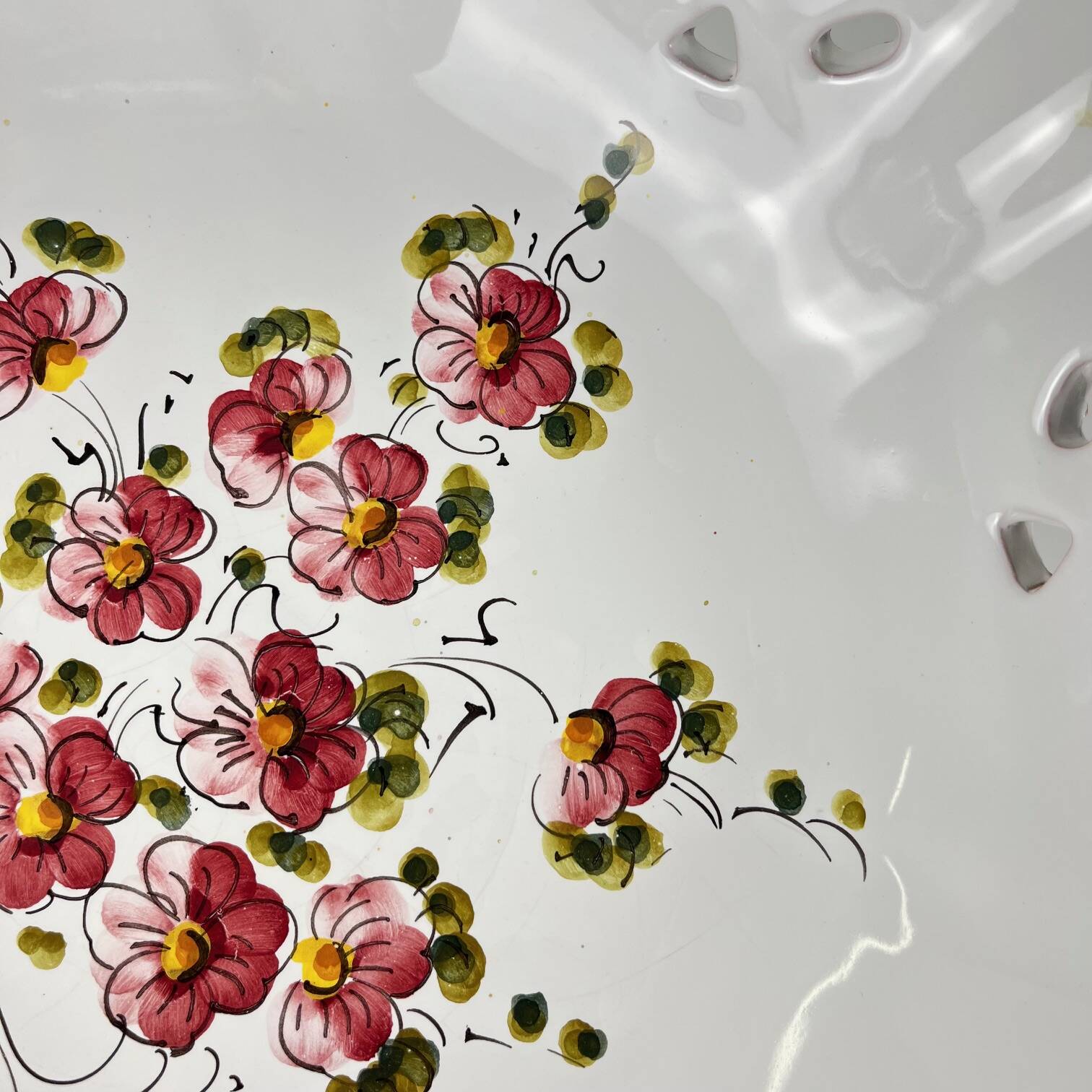 Vintage hand-painted fruit bowl, 20th century